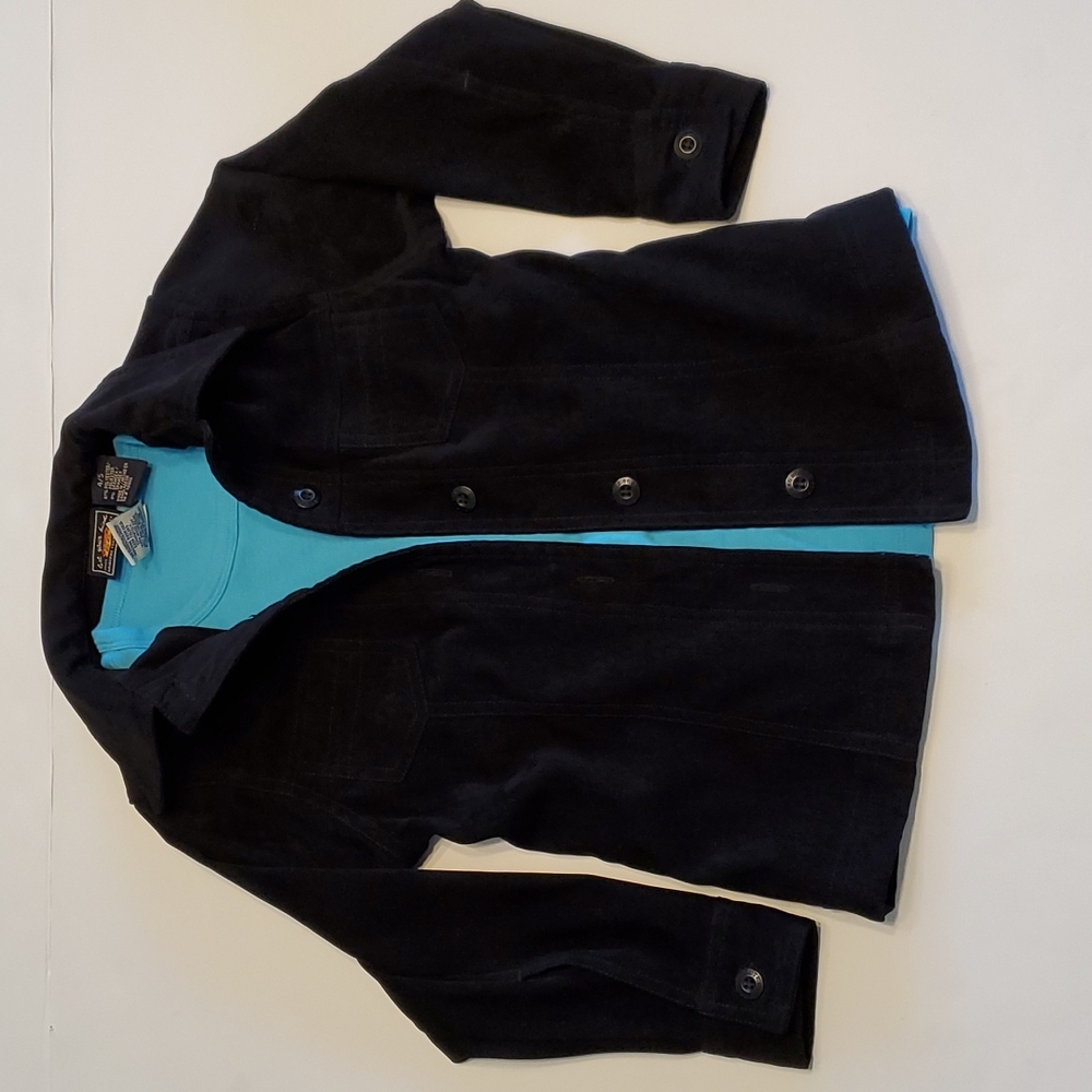 Route 66 Black Velvet Satin Lined Shacket